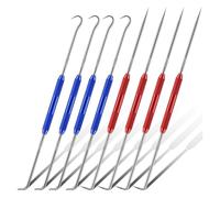 Fangxuee 8 Pcs Double Pointed Scriber, Metal Scribe Tool Hook & Pick Tool Set Straight 45 Degree 90 Degree Tip Marking Tool