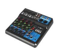 Fangxuee A5 Live SoundCard Mixing Console Mixer for Live Streaming DJ Audio Equipment Professional Audio 5Channel Sound Mixer(UK)