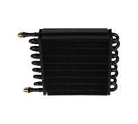 Fangxuee Air Compressor Universal Black Aftercooler, 16 Pass 1/2Inch Tube Fin Transmission Cooler with 16 Rows 8AN