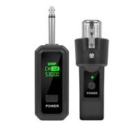 Fangxuee Audio Mixer PA System Compatible UHF XLR Adapter Wireless Microphone Transmitter Receiver for Dynamic Microphone Guitar A