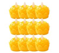 Fangxuee Buddhist Table Candle Candle Lamp Flameless 12Pieces Buddhist Lights Waterproof 100 Hour Tea Light Battery Operated A