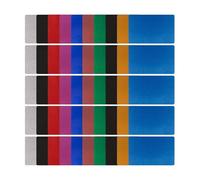Fangxuee Business Cards, 50 Pc. Engraving Blank Set, 10-Color DIY Cards. Multipurpose Metal Blanks for Home Office Customization