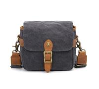 Fangxuee Canvas SLR Camera Bag Micro Single Messenger Bags Waterproof Wear- Shoulder Photography Backpacks B