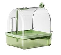 Fangxuee Clear Hanging for Bird Bath Space Saving Design Automatic Water Circulation Clean for Bird Cage Accessory Shower Electric