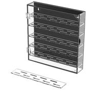 Fangxuee Coin Collection Box Coin Display Holder Wall Mount with Removable Shelves for Medals Pin Badges Buttons