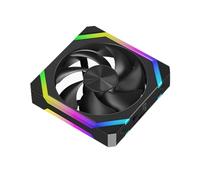 Fangxuee Computer Chassis Fan 12V 12cm 5V 3PIN ARGB Cooling Fan 4Pin PWM Large Air Volume 41.96CFM/800-1800RPM Ventilator Black