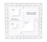 Fangxuee Coordinate Scale Practical Transparent Topographical Map Scale Navigation Protractor