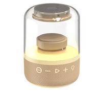 Fangxuee Digital Music Player Ambient Light Audio Bluetooth Speakers with Transparent Effect Luminous Ornaments Khaki