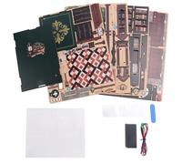 Fangxuee DIY Book Nook Owl Bookstore Kit, 3D Wooden Puzzle Bookend for Bookshelf Decor, with Light Model Kits for Adults