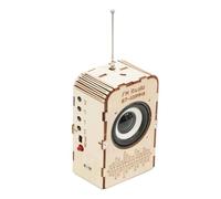 Fangxuee DIY Radio Model Physical Practical Toy Educational Toy Craft Kits Wooden Science Project Model for Gift Kids Children