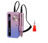 Fangxuee Electric Nail File Machine 35000RPM Electric Nail Drill Manicure Machine Electric Nail File Nail Sander Electric Nail Drill Manicure Machine with Pause Mode for Acrylic Gel Nails Pink