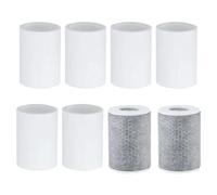 Fangxuee Faucet Extender Filter,8pcs Replacement Set with 2 Carbon Fiber & 6 PP Cotton Filters for Home Bathroom Kitchen