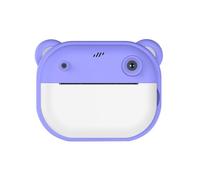 Fangxuee HD Printing Camera Cartoon Mini Dual Camera One-Buttonh Printing Camera with 2 Rolls of Printing Paper C
