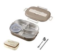 Fangxuee Including Spoon and Fork Accessories Multi-Function 4 Compartments Insulated Lunch Box Suitable for Office Workers and Students