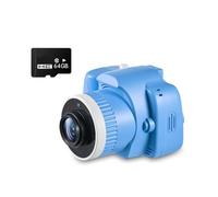 Fangxuee Kids Blue Camera Bundle: 1080P Video Recording with Projector, Tripod and 64GB SD Card - Fun Children’S Gift