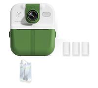 Fangxuee Kids Camera Instant Print 1080P HD Children Digital Camera for Boy Girl Toy Thermal Print Small Camcorder 64G Green