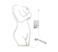 Fangxuee Lady Neon Signs, Led Night Light Wall Art Men Cave Decor Silhouette Lights USB/Batteries Powered for Bedroom Bar Hotel