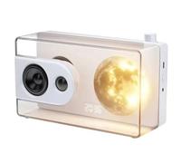 Fangxuee M6 Moonlight Music Box Bluetooth Speaker Support TF Card Play AUX Computer Connection Clock Transparent Sound Box B