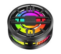 Fangxuee Magnetic Mobile Phone Radiator RGB Semiconductor Cooler Cooling Fan with Back-Clip Cooler for Mobile Phone Black
