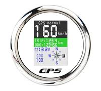 Fangxuee Marine Boat Car GPS Speedometer Digital with GPS Antenna for Motor Yacht TFT Screen Waterproof Odometer White & Silver