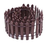 Fangxuee Mini Fence, Garden and Potted Plant Decoration, Fairy Garden Fence Wooden Decoration, DIY Craft Project Mini Fence Brown