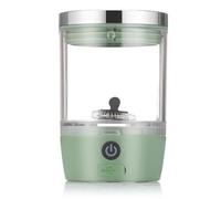 Fangxuee Mini Portable Outdoor Travel Home Full Automatic Electric Milk Frother Foamer for Chocolate Coffee Green