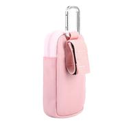 Fangxuee MP3/MP4 Portable Storage Bag with Buckle Dustproof with Convenient Clear Window for Direct Operation Pink