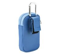 Fangxuee MP3/MP4 Portable Storage Bag with Buckle Dustproof with Convenient Clear Window for Direct Operation Blue