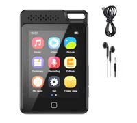 Fangxuee MP4 MP3 Music Player Bluetooth 5.0 Built-in Speaker 2.4 Inch Full Touch TFT Color Screen Radio HIFI Metal