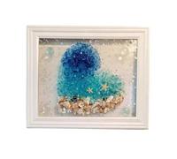 Fangxuee Ocean Theme Sea Glass Art Kit for Adults Photo Frame Easy Operation DIY Mosaic Arts and Craft Kits Handmade D