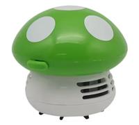 Fangxuee Portable Mushroom-Shaped Mini Desk Vacuum Cleaner for Paper Dust and Eraser Cleaning, Green