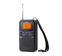 Fangxuee Portable Pocket Radio 2-Band Digital Radio Audio Broadcasting Receiver Electronic Device