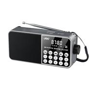 Fangxuee Portable Radio Speaker Portable FM Radio Speaker Support TF Card Digital FM Radio MP3 Player for Senior Gray