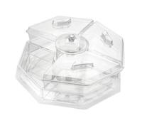 Fangxuee Rotating Chilled Serving Tray Cold Food Buffet Server for Fruit, Vegetable, Appetizer, Shrimp
