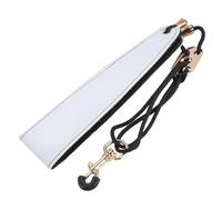 Fangxuee Saxophone Neck Strap, Alto Sax Neck Strap, Clarinet Neck Strap White Leather Neck Band, White+Black