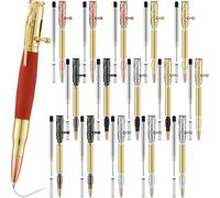 Fangxuee School Supplies Wood Pen Set 15 Pieces Ballpoint Pens for Classroom for DIY Projects Student Teacher Gifts