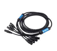Fangxuee Snake Cable 4 12 Channel XLR Cable 3 Pin Male to Female Multi-Media Professional Audio Extension Stage Extension Cord 10MA
