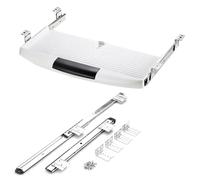 Fangxuee Under Desk Keyboard Storage Plate Hidden Drawer Keyboard Tray Office Keyboard Holder Slide Out Keyboard Organizer White