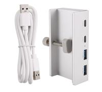 Fangxuee USB 3.0 Hub Aluminum Clip-on TypeC Hub Desktop Splitter with USB-C 5GBPs Transfer Rate for Laptops