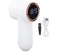 Fangxuee USB Portable Fabric Defuzzer Digital Household Ball Remover with 5 Speeds for Clothes Linens and Carpets White
