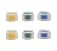 Fangxuee Wide Bore Version Silicone Eartips Audiophile Musician Earphone Tips for IEMs Matte Texture 3pairs (S/L/M)