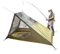 FANGZ 1 Person Backpacking Tent - 1 Man Tent,Heavy-Duty Shelter Lightweight Awning Quick Setup Ventilated Mesh for Fishing Hunting Beach Patio Picnic Backyard