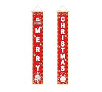 FANGZ Christmas Decorations Outdoor Merry Christmas Banner with String Lights, Porch Door Welcome Sign Hanging Holiday Welcome Banner for Wall Home Party Decor