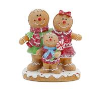 FANGZ Christmas Gingerbread Man Figurines, Cute Gingerbread Man Ornaments, Christmas Resin Standing Figures Ornament for Fireplace, Desk