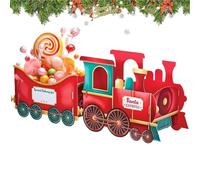 FANGZ Christmas Train | Christmas Storage Ornaments | Party Centerpiece Train - for Stocking Stuffers Candy Holiday Birthday Kids Mantel Entryway Under The Tree