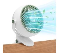 FANGZ Clip Fan,Portable Fan Clip Desk Cooling - Adjustable Tilt Portable Air Cooler Battery Operated, Quiet Gadgets for Bedside Bedroom Stroller Desk Travel Accessories Outdoor