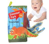 FANGZ Crinkle Books for Babies - Baby Activity Books With Animals Tails - Soft Fabric Books Interactive Sensory Touch Toys Sensory Activity Game for Home School Kindergarten Supplies