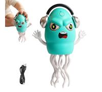 FANGZ Dancing Octopus Baby Toy - Wiggling Obstacle Sensor Squid | Rechargeable Light Music Dancing Toy Octopus for Tummy Crawling Playing Crib Birthday Christmas Toddler Girls Boys