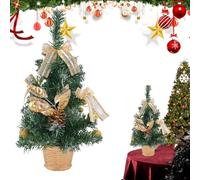 FANGZ Desktop Christmas Tree with Lights | 15.7 Inches Holiday Decoration,Small Artificial Christmas Tree,for Home Office Winter Mantel Room Holiday Party Table Centerpiece