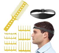 FANGZ Hair Cutting Guide,Hair Clipper Guide Comb Guard Set | Silicone Band Template, 7 Comb Teeth Accessories and for Men and Women Cutting